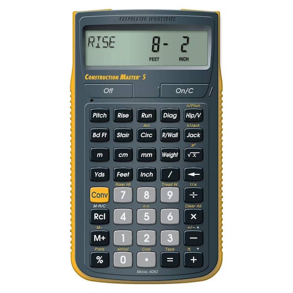 CONSTRUCTION MASTER CALCULATOR (4050) CONSTRUCTION MASTER CALCULATOR (4050)